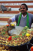 Food vendor along the ghats in Varanasi.