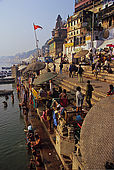 Bathing in the Ganges river in the Dasaswamedh Ghat area, Varanasi's main ghat.