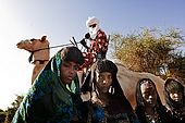 Gerewol festival, Niger. Young girls of the tribe use the festival to find a potential husband