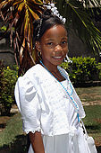 Ragazza dopo la sua prima communione, Guadeloupe, French West Indies