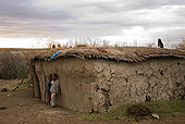 Typical Masai homes made out of mud