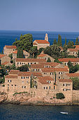 Balkan, Adriatic sea coast    Republic of Montenegro    Near Budva    Island Sveti Stefan    (Saint Steven) Hotel