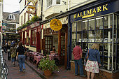 The area of old shops and narrow streets known as 'The Lanes', Brighton
