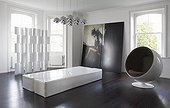 Eero Aarnio Ball Chair in minimalist room