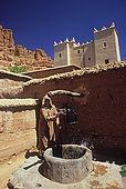 Man taking water from a well, Dades Valley, Morocco