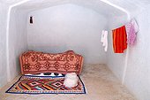 Tunisie - Le Sud - Région du Jebel Dahar - Matmata - maison troglodytique - Intérieur de maison